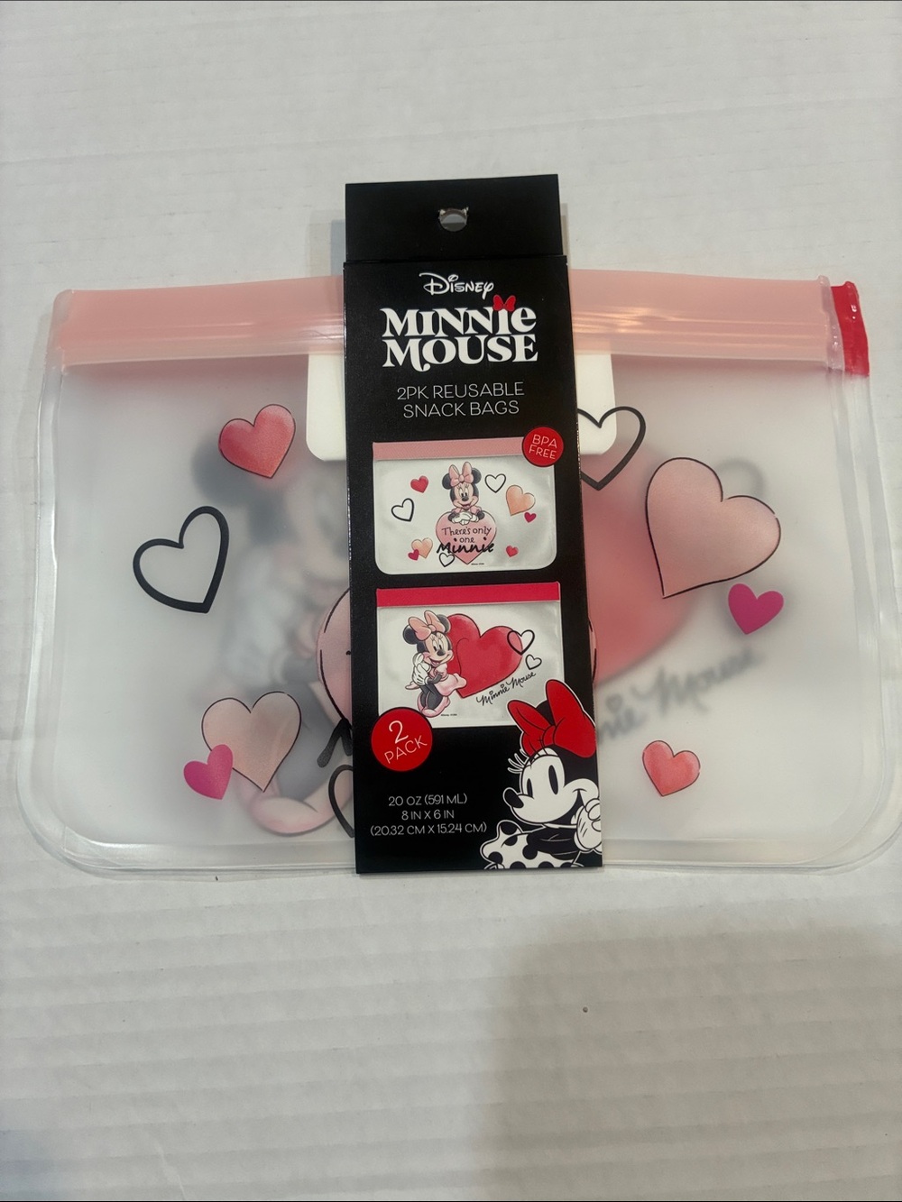 Disney Minnie Mouse Reusable Snack Bags  (2-Pack)